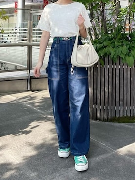 「RAY CASSIN（レイカズン）のアイテム（ハンドバッグ）」を使った、Raycassin_officialさん（レディース・155cm）の夏コーディネート