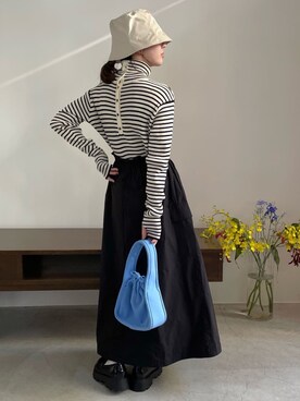 「ほめられ本命コーデ」｜「アイテム（帽子）」を使った、Raycassin_officialさん（レディース・155cm）の春コーディネート