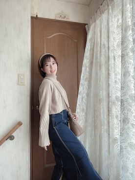 「COCO DEAL（ココディール）のアイテム」を使った、陽向芽衣さん（レディース・151cm）の秋コーディネート