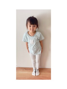 「H&M（エイチ・アンド・エム）のアイテム（レギンス/スパッツ）」を使った、SHeさん（キッズ・100cm）の夏コーディネート