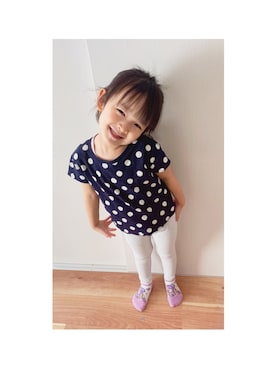 「H&M（エイチ・アンド・エム）のアイテム（レギンス/スパッツ）」を使った、SHeさん（キッズ・100cm）の夏コーディネート