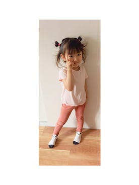 「SHOO・LA・RUE（シューラルー）のアイテム」を使った、SHeさん（キッズ・100cm）の夏コーディネート