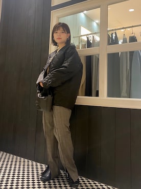 「collex（コレックス）のアイテム（ノーカラージャケット）」を使った、chinamioyamaさん（レディース・150cm）の秋コーディネート
