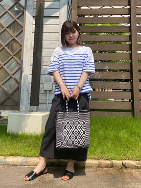 「カコバッグ」｜「アイテム（スカート）」を使った、chinamioyamaさん（レディース・150cm）の夏コーディネート