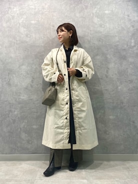 「collex（コレックス）のアイテム（ステンカラーコート）」を使った、chinamioyamaさん（レディース・150cm）の秋コーディネート