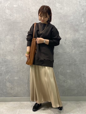 「スエット」｜「アイテム（ローファー）」を使った、chinamioyamaさん（レディース・150cm）の秋コーディネート