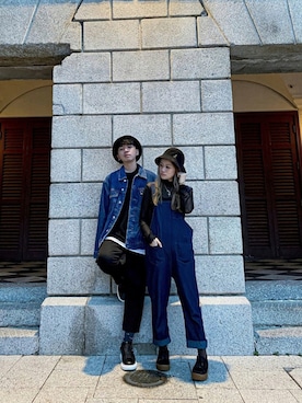 「TOMMY HILFIGER」｜「アイテム（デニムジャケット）」を使った、ht0ytさん（レディース・155cm）の冬コーディネート