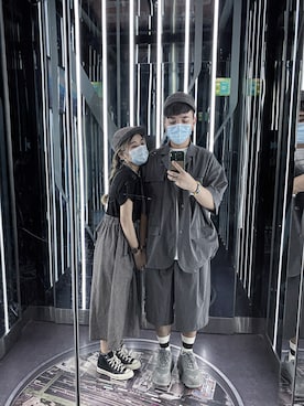 「BALENCIAGA」｜「アイテム（ハンチング/ベレー帽）」を使った、ht0ytさん（メンズ・173cm）の秋コーディネート