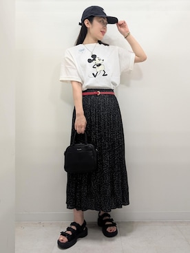 「アイテム（キャップ）」を使った、あんずさん（レディース・167cm・40代）の夏コーディネート