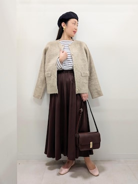 「アイテム（バレエシューズ）」を使った、あんずさん（レディース・167cm・40代）の秋コーディネート