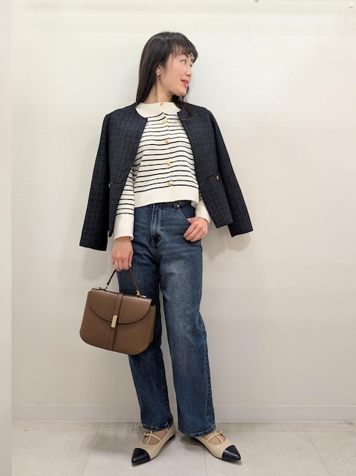 WEB限定カラー】ツイードフレアジャケット/入卒式・セレモニー対応