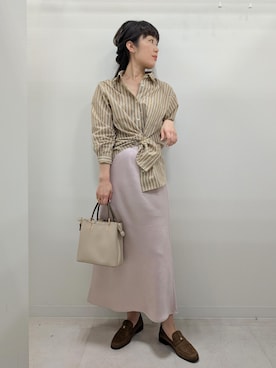 「ROPE' PICNIC（ロペピクニック）のアイテム（スカート）」を使った、あんずさん（レディース・167cm）の秋コーディネート