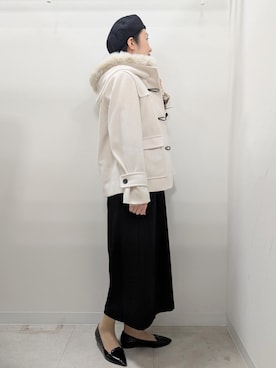「アイテム（ダッフルコート）」を使った、あんずさん（レディース・167cm）の冬コーディネート