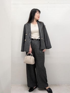 「アイテム（バッグ）」を使った、あんずさん（レディース・167cm・40代）の秋コーディネート