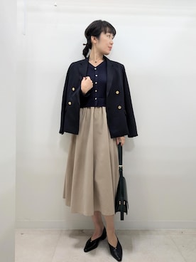 「アイテム（ショルダーバッグ）」を使った、あんずさん（レディース・167cm・40代）の秋コーディネート