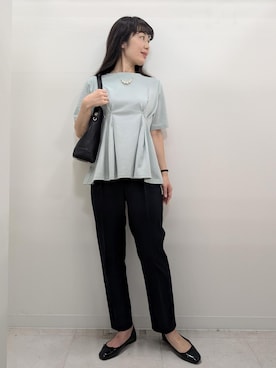 「アイテム（バレエシューズ）」を使った、あんずさん（レディース・167cm・40代）の夏コーディネート