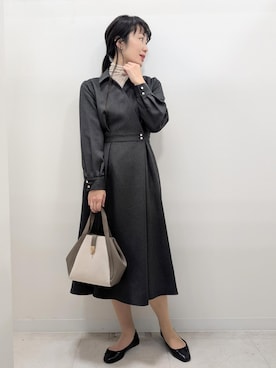 「アイテム（シャツワンピース）」を使った、あんずさん（レディース・167cm）の秋コーディネート