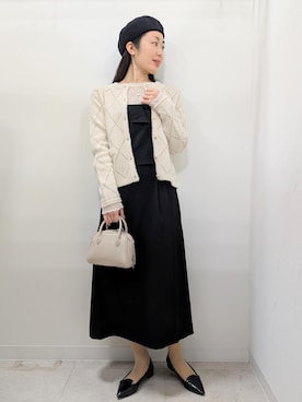 「アイテム（帽子）」を使った、あんずさん（レディース・167cm・40代）の冬コーディネート