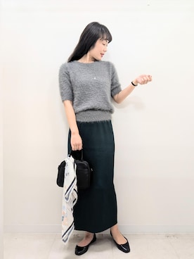 「アイテム（ニット/セーター）」を使った、あんずさん（レディース・167cm）の夏コーディネート
