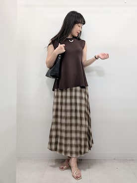 「アイテム（ニット/セーター）」を使った、あんずさん（レディース・167cm・40代）の夏コーディネート