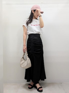 「アイテム（帽子）」を使った、あんずさん（レディース・167cm・40代）の夏コーディネート