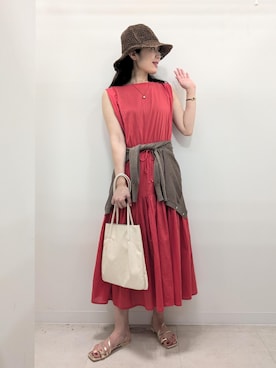 「アイテム（ワンピース/ドレス）」を使った、あんずさん（レディース・167cm・40代）の夏コーディネート