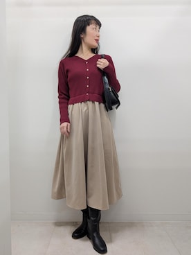 「アイテム（ワンピース）」を使った、あんずさん（レディース・167cm・40代）の冬コーディネート