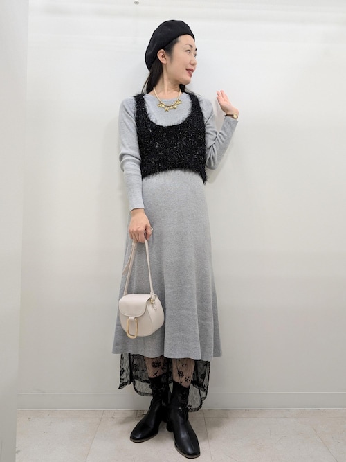 セール】ラメリブニットワンピース（ワンピース）｜ROPE' PICNIC（ロペ