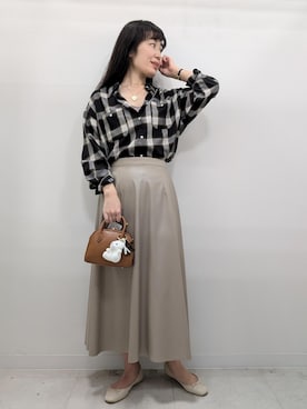 「ROPE' PICNIC（ロペピクニック）のアイテム」を使った、あんずさん（レディース・167cm）の秋コーディネート