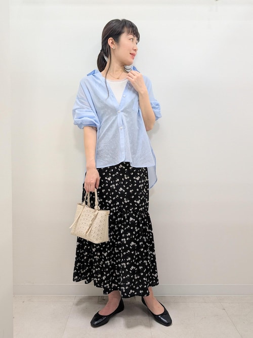 花柄ティアードダブルストラップキャミワンピース（ワンピース）｜ROPE