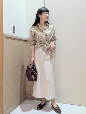 「ROPE' PICNIC（ロペピクニック）のアイテム（スカート）」を使った、あんずさん（レディース・167cm）の秋コーディネート