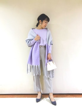 「チェック柄に恋してる」｜「アイテム（パンプス）」を使った、あんずさん（レディース・167cm）の冬コーディネート