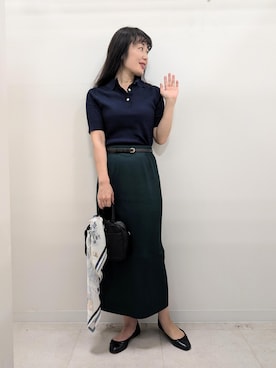 「アイテム（バレエシューズ）」を使った、あんずさん（レディース・167cm・40代）の夏コーディネート