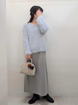 「アイテム（キーホルダー）」を使った、あんずさん（レディース・167cm）の冬コーディネート