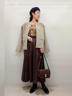 「アイテム（財布/小物）」を使った、あんずさん（レディース・167cm）の秋コーディネート