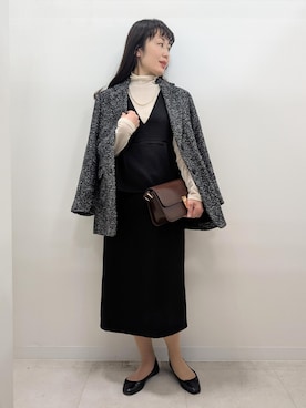 「アイテム（ジャンパースカート）」を使った、あんずさん（レディース・167cm）の秋コーディネート