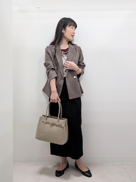 「アイテム（バレエシューズ）」を使った、あんずさん（レディース・167cm）の秋コーディネート