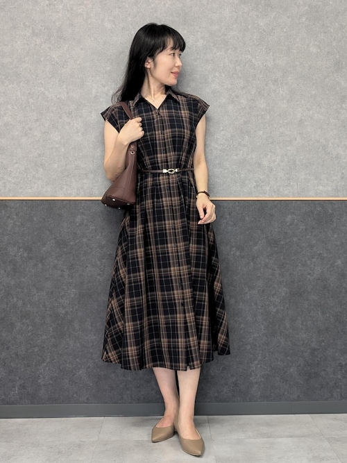 【新品】ロペピクニック　ウエストタックチェックアソートワンピース ウエストタックチェックアソートワンピース（ワンピース）｜ROPE