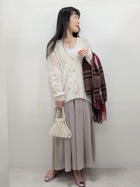 「アイテム（ハンドバッグ）」を使った、あんずさん（レディース・167cm・40代）の秋コーディネート