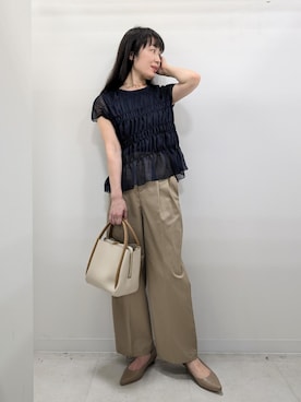 「アイテム（チノパンツ）」を使った、あんずさん（レディース・167cm・40代）の夏コーディネート