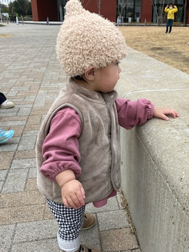 「無印良品（ムジルシリョウヒン）のアイテム（ジャケット/アウター）」を使った、mitsukiさん（キッズ・80cm）の冬コーディネート