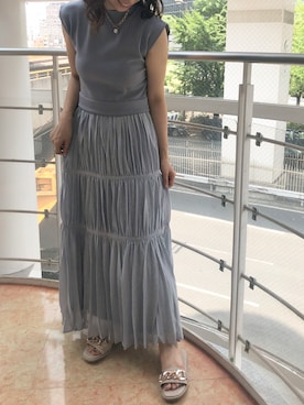 「Lucida（ルシーダ）のアイテム（サンダル）」を使った、manaさん（レディース・155cm）の夏コーディネート