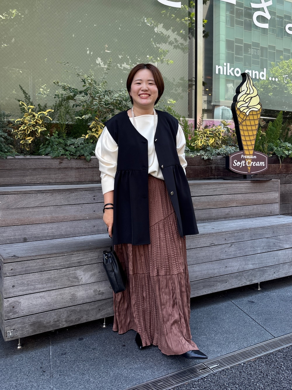 「Jena espace merveilleuxのダンボールドルマンプルオーバー（Tシャツ/カットソー、ホワイト系）」を使った、takayui_314さん（レディース・149cm）の夏コーディネートの1枚目の写真