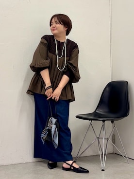 「アイテム（バンダナ/スカーフ、ブルー系）」を使った、takayui_314さん（レディース・149cm）の夏コーディネート