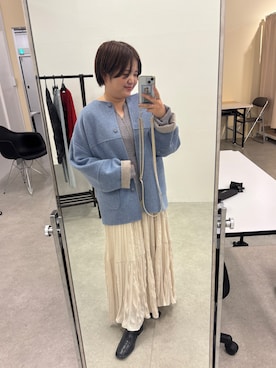 「アイテム（ノーカラージャケット）」を使った、takayui_314さん（レディース・149cm）の秋コーディネート