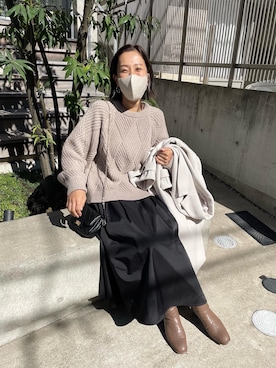 「アイテム（トレンチコート）」を使った、undkyokoさん（レディース・158cm・40代）の秋コーディネート