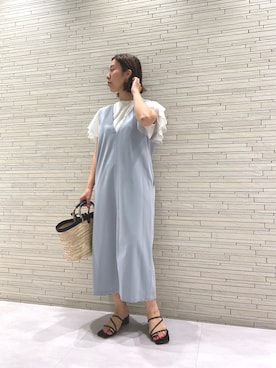 「アイテム（ワンピース/ドレス）」を使った、undkyokoさん（レディース・158cm・40代）の夏コーディネート