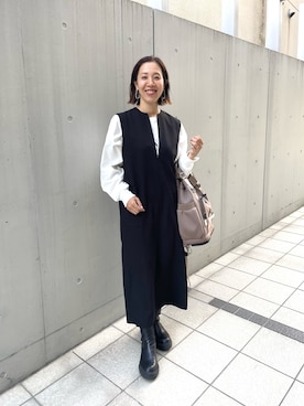 「アイテム（ワンピース/ドレス）」を使った、undkyokoさん（レディース・158cm・40代）の秋コーディネート