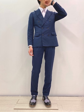 「アイテム（ビジネスシャツ）」を使った、TOKYO_SHIRTSさん（メンズ・176cm）の春コーディネート