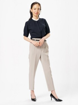 「タックブラウス」｜TOKYO_SHIRTSさん（レディース・173cm）の夏コーディネート